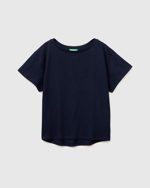 Benetton Benetton, Boat-Neck T-Shirt - Blue