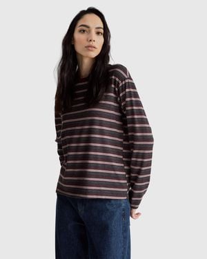 Benetton Benetton, Striped T-Shirt With Lurex Collar - Black