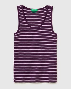 Benetton Benetton, Striped Tank Top - Purple