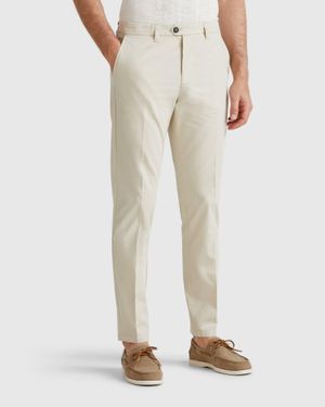 Benetton Benetton, Chinos Slim Fit De Algodón Ligero, Hombre - Negro