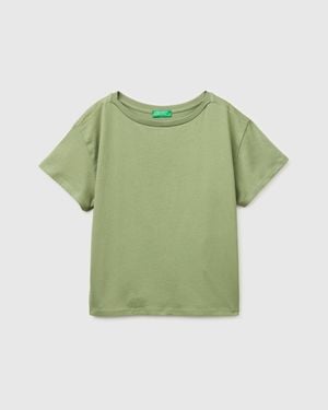 Benetton Benetton, Boat-Neck T-Shirt - Green
