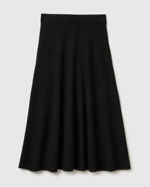 Benetton Benetton, Jupe Midi En Tricot, Taille, Noir, Femme
