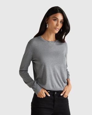 Benetton Benetton, Maglia Manica Lunga - Nero