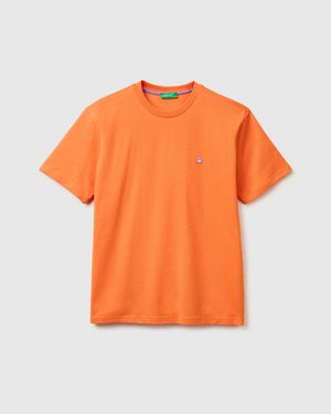 Benetton Benetton, Organic Cotton T-Shirt - Orange