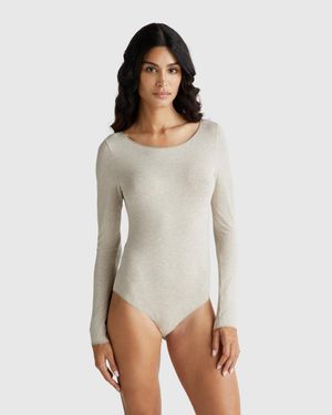 Benetton Benetton, Long Sleeve Super Stretch Bodysuit - Black