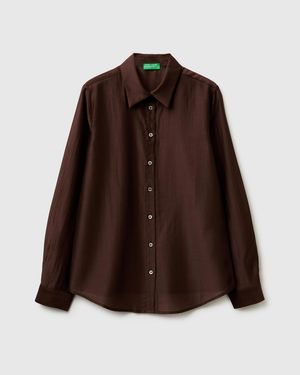 Benetton Benetton, Flowing Shirt - Brown