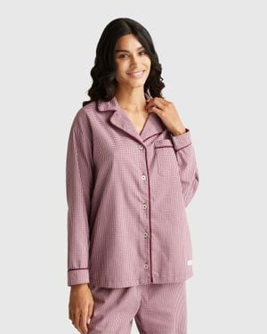 Benetton Benetton, Check Pyjama Jacket - Red