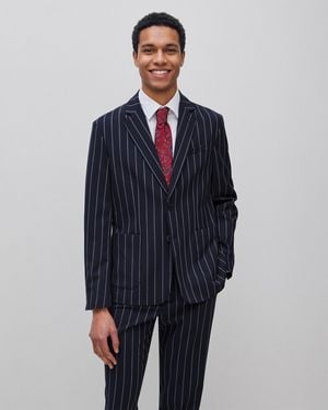 Benetton Benetton, Striped Blazer - Blue