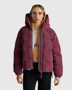 Benetton Benetton, Short Down Jacket Padded With Recycled Feathers - Red