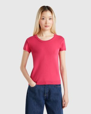 Benetton Benetton, Maglia A Manica Corta - Rosso