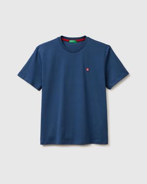 Benetton Benetton, Organic Cotton T-Shirt - Blue