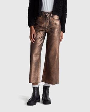 Benetton Benetton, Jeans Effetto Laminato, Taglia, Marrone, Donna