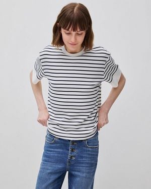 Benetton Benetton, Striped Short-Sleeved T-Shirt - Black
