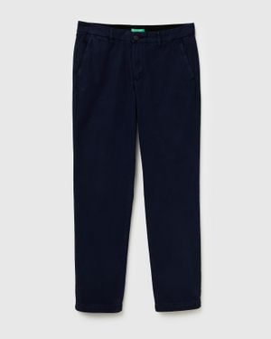 Benetton Benetton, Chino Slim Fit, Taglia, Blu Scuro, Uomo - Nero