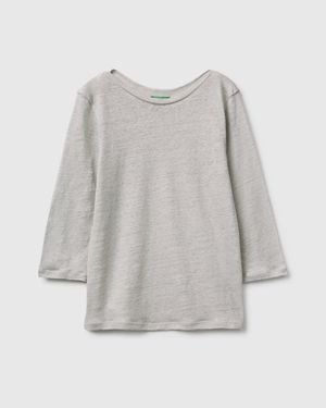 Benetton Benetton, Boat-Neck T-Shirt - Black