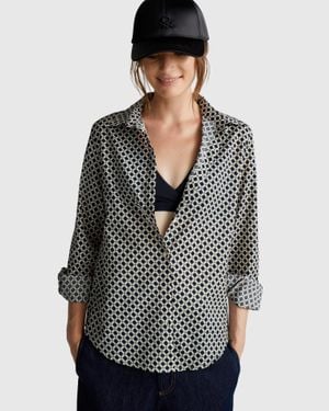 Benetton Benetton, Patterned Shirt - Black