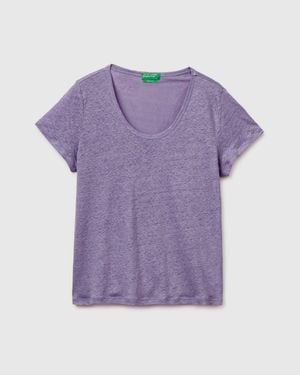 Benetton Benetton, Round-Neck T-Shirt - Purple