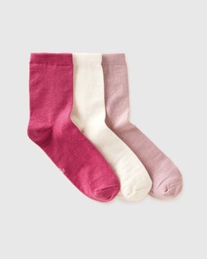 Benetton Benetton, Drei Paar Einfarbige Socken - Schwarz