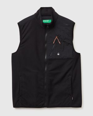 Benetton Benetton, Polartec Technical Fleece Vest - Black