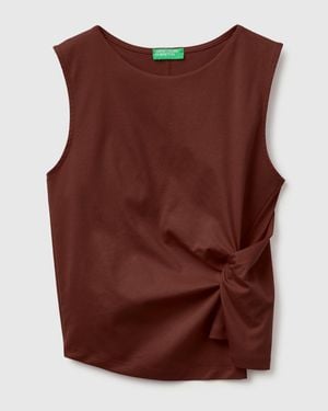 Benetton Benetton, Top With Knot - Brown