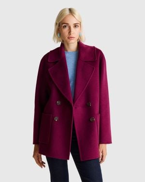 Benetton Benetton, Cappotto Doppiopetto - Rosso