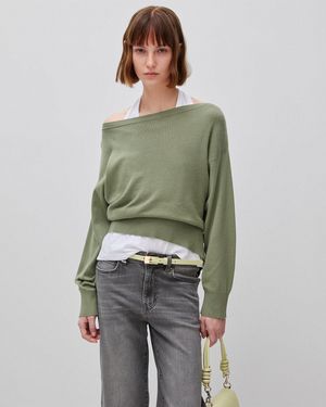 Benetton Benetton, Premium Cotton Oversized Jumper - Green