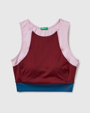 Benetton Benetton, Superstretch-Sporttop, Größe, Bordeaux, Damen - Rot