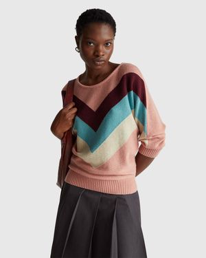 Benetton Benetton, Jumper With Stranger Things Inlay - Black