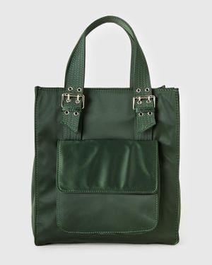 Benetton Benetton, Tote Bag With Pockets - Green