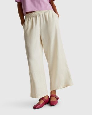 Benetton Benetton, Wide Leg Trousers - Black