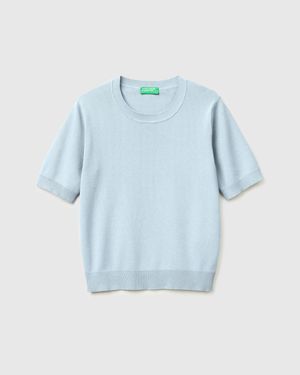 Benetton Benetton, Short Sleeve Jumper - Blue