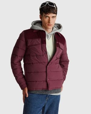 Benetton Benetton, Corduroy And Nylon Jacket - Red