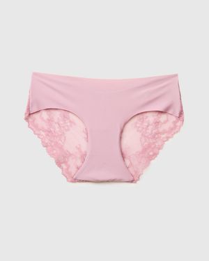 Benetton Benetton, Stretch Briefs With Lace - Pink