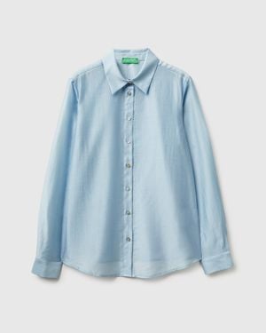 Benetton Benetton, Flowing Shirt - Blue