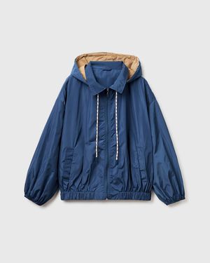 Benetton Benetton, Soft Jacket With Hood - Blue