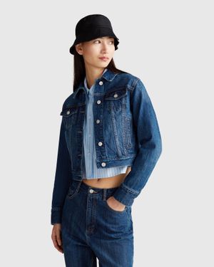 Benetton Benetton, Giacca Di Jeans, Blu, Donna