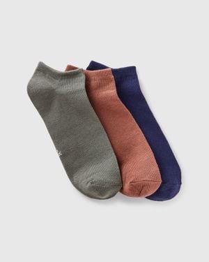 Benetton Benetton, Three Pairs Of Short Socks - Black