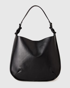 Benetton Benetton, Maxi Borsa Hobo Nera, Taglia, Nero, Donna