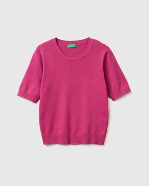 Benetton Benetton, Jumper With Short Sleeves - Pink