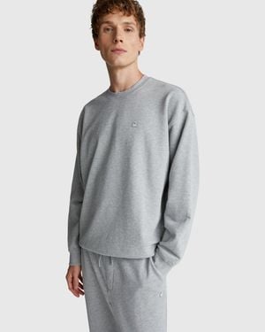 Benetton Benetton, Sudadera Con Parche De Logo, Talla, Gris Claro, Hombre