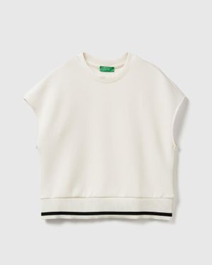 Benetton Benetton, Maglia Smanicata - Bianco