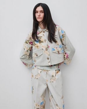 Benetton Benetton, Floral Jacket - Black