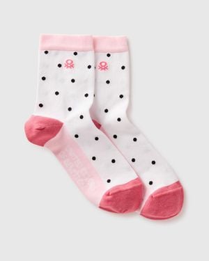 Benetton Benetton, Jacquard Socks - Black