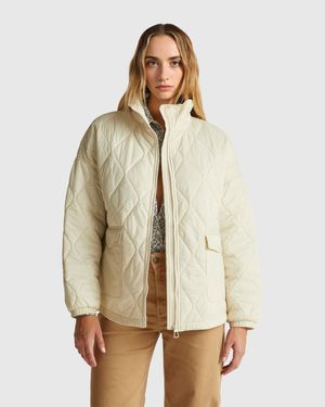 Benetton Benetton, Quilted Nylon Jacket - Natural