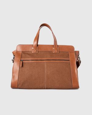 Benetton Benetton, Canvas Messenger Bag - Brown