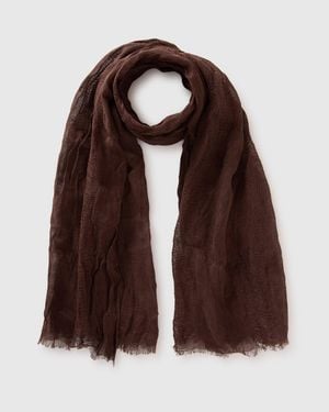 Benetton Benetton, Pure Linen Scarf - Brown