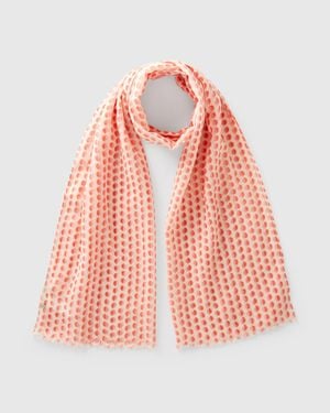 Benetton Benetton, Foulard À Pois Roses Et Rouges, Rose, Femme - Noir