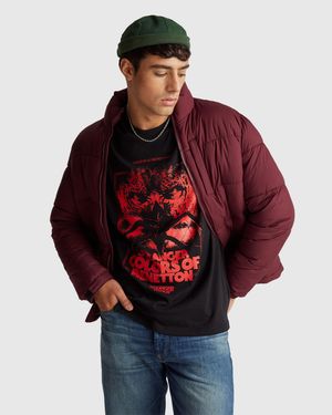 Benetton Benetton, T-Shirt With Stranger Things Print - Red