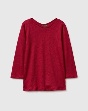 Benetton Benetton, Boat-Neck T-Shirt - Red