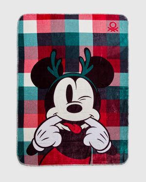 Benetton Benetton, Couverture Mickey Mouse Disney, Taille, Multicolore, Femme - Rouge